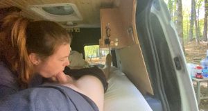 Sucking Him Off On A Camping Trip